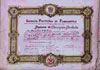 A foto mostra o seu diploma muito bem conservado, que doou ao Museu Salles Cunha.